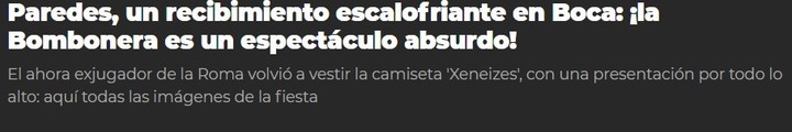 La nota de Corriere Dello Sport.