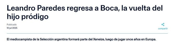 "La vuelta del hijo pródigo", tituló la FIFA.