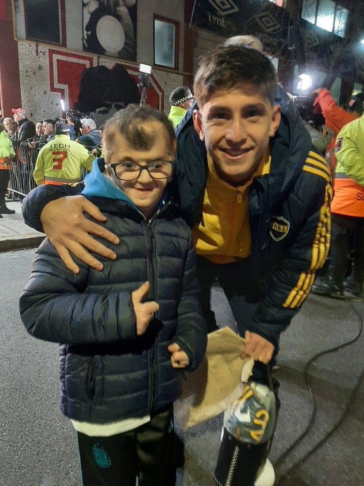 Mateo con Tomás Belmonte. (Gentileza Daniel Barbalia)