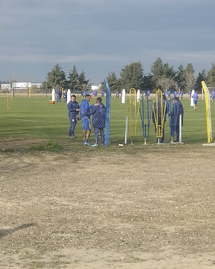 Di María en su primer entrenamiento con Central (Twitter villa.filial.vc).