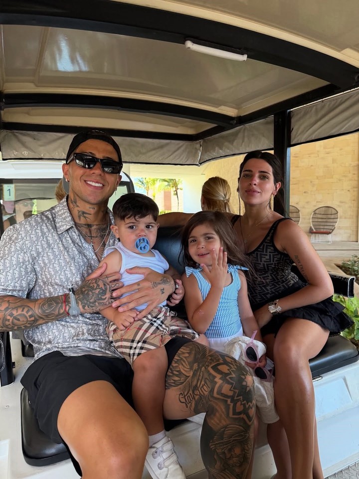 Enzo Fernández y unas paradisíacas vacaciones en México.