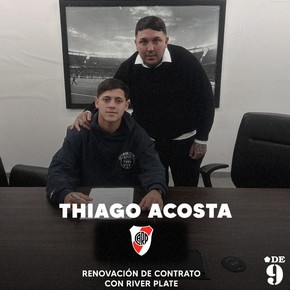Otro juvenil de River renovó con una cláusula de € 100 millones