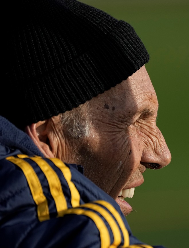 Miguel Angel Russo en el entrenamiento de Boca. Foto Prensa Boca