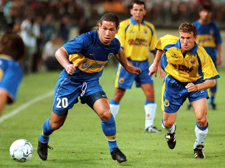 Amistoso contra Boca, jugando para Villarreal. 